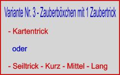 Zauberbox mit Zaubertrick